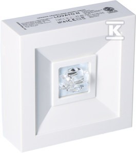Oprawa awaryjna LED, LOVATO N ECO 3W 6000K 1h, jednozadaniowa,