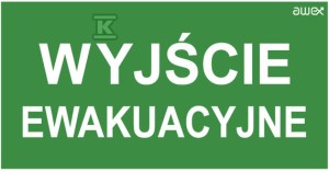 Piktogram WYJŚCIE EWAKUACYJNE, 100x300mm    5901821295437
