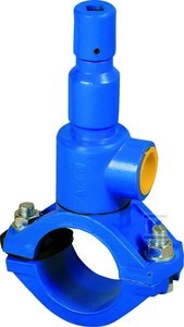 Nawiertka przyłączeniowa DN110x40 do rur PVC/PE (samonawiercająca), PN10, GJL-żeliwo szare
