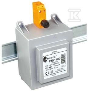 Transformator jednofazowy PSZ 100 230/230V IP30 na szynę DIN TH-35