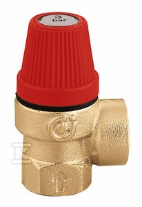 Zawór bezpieczeństwa do c.o.. Przyłącza z gwintem wewnętrznym 3/4" 6