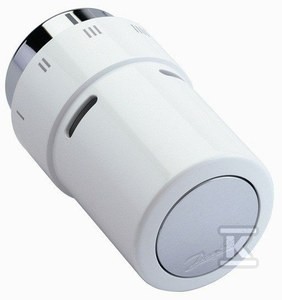Głowica termostatyczna living design RAX (chrom/biel RAL 9016)