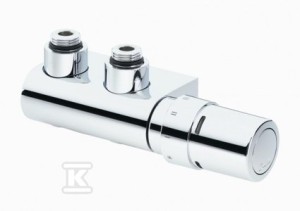 Zestaw VHX-Duo kątowy, podwójne połączenie 50 mm do grzejników dekoracyjnych