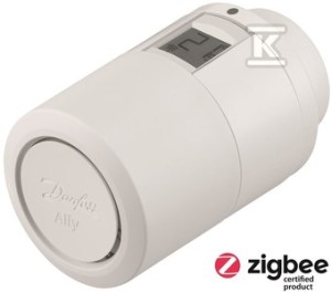 Głowica termostatyczna, Danfoss Ally, 2 adaptery: M30: RA, komunikacja 2,4