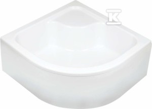 Brodzik akrylowy półokrągły Deep 80x80 cm - głęboki, biały o