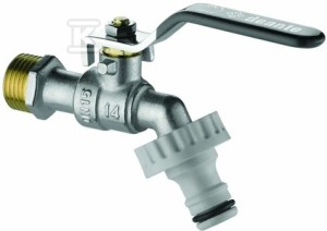 Zawór kulowy czerpalny ogrodowy z adapterami - 3/4", chrom o
