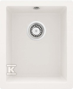 Zlewozmywak granitowy 1-komorowy Corda podwieszany, alabaster   &nbsp;ZQA_A10B