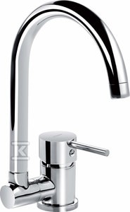 Bateria zlewozmywakowa ASTER chrom stojąca z uchylną wylewką