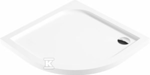 Brodzik akrylowy Deante Cubic półokrągły,, 3 cm głębokości, płaski, 80