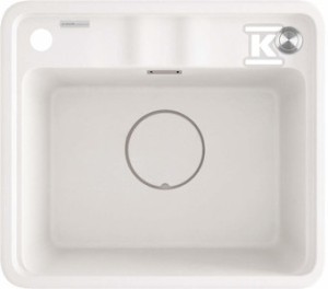 Zlewozmywak granitowy 1-komorowy Momi, alabaster   &nbsp;ZKM_A103 w