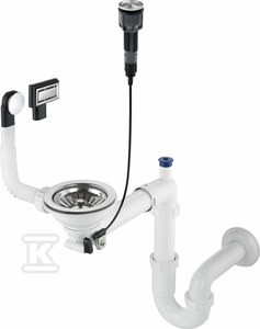 Syfon do zlewozmywaka granitowego 1-komorowego - Space-Saver Space-Saver, stal o