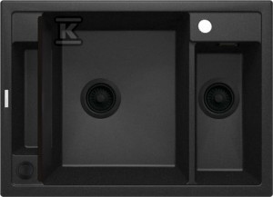 Zlewozmywak granitowy magnetyczny 1.5-komorowy Magnetic, grafit metalik