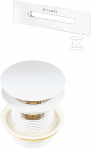 Zestaw akcesoriów do wanny - korek i przelew, bianco o