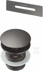 Zestaw akcesoriów do wanny - korek i przelew, titanium o