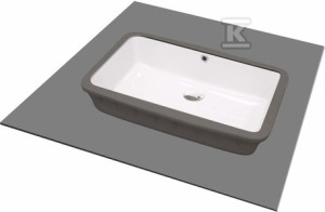Umywalka ceramiczna podwieszana Temisto, biały   &nbsp;CDT_6U5U w
