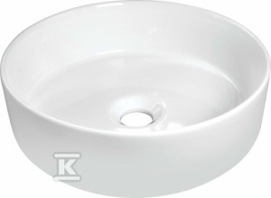Umywalka ceramiczna nablatowa Silia, biały   &nbsp;CDL_6U4S w