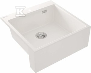 Zlewozmywak granitowy 1-komorowy Eridan, alabaster   &nbsp;ZQE_A10K w