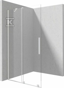Ścianka prysznicowa walk-in - przesuwna Prizma, bianco