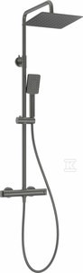 Deszczownica z baterią prysznicową termostatyczną, titanium   &nbsp;NAC_D4HT