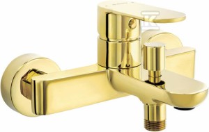 Bateria wannowa ścienna Alpinia, złoty   &nbsp;BGA_Z10M w