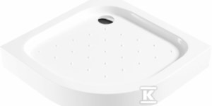Brodzik akrylowy półokrągły Funkia 80 cm, biały