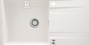 Zlewozmywak granitowy 1-komorowy z ociekaczem Eridan, alabaster