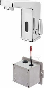 Bateria umywalkowa Deante chrom, sensor. stojąca z regulacją temperatury w