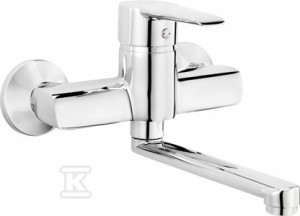 Bateria umywalkowa ścienna Corio, chrom   &nbsp;BFC_050M w