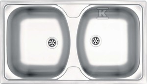 Zlewozmywak stalowy 2-komorowy Techno, dekor   &nbsp;ZMU_3200 w