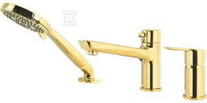 Bateria wannowa 3-otworowa Arnika, złoty   &nbsp;BQA_Z13M w