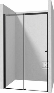 Drzwi prysznicowe 140 cm - przesuwne Kerria Plus, nero o