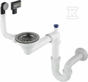 Syfon do zlewozmywaka granitowego 1-komorowego - Space-Saver Space-Saver, titanium o