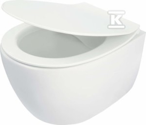 Miska WC z deską bezkołnierzowa Silia, biały