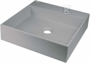 Umywalka granitowa stawiana na blat - 400x400 mm Correo, szary