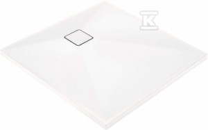 Brodzik granitowy kwadratowy 80x80 cm Correo, alabaster