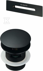 Zestaw akcesoriów do wanny - korek i przelew, nero o