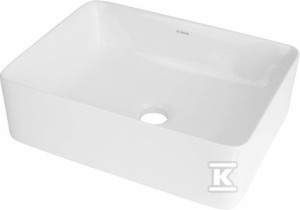 Umywalka ceramiczna nablatowa Jasmin, biały   &nbsp;CDJ_6U4S w