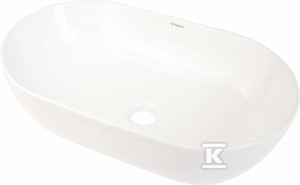 Umywalka ceramiczna nablatowa Peonia, biały   &nbsp;CDE_6U5S w