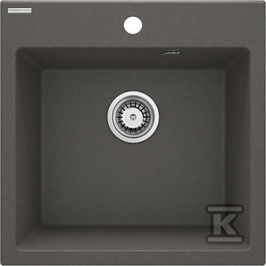 Zlewozmywak granitowy 1-komorowy Evora, antracyt metalik   &nbsp;ZQJ_T103