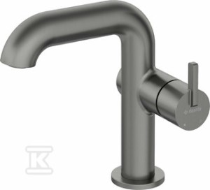 Bateria umywalkowa z prostokątną wylewką Silia, titanium