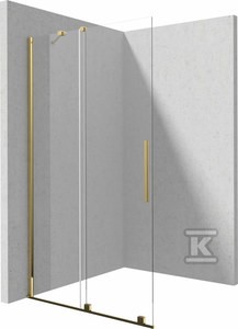 Ścianka prysznicowa walk-in - przesuwna Prizma, złoty