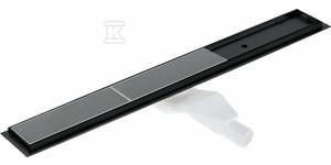 Odpływ liniowy podłogowy 80 cm - Odwracalny, nero