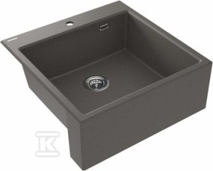 Zlewozmywak granitowy 1-komorowy Eridan, antracyt metalik   &nbsp;ZQE_T10K