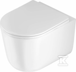 Miska WC z deską bezkołnierzowa Jasmin, biały