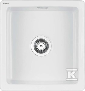 Zlewozmywak ceramiczny 1-komorowy Sabor, biały   &nbsp;ZCB_6103 w