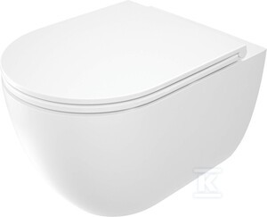 Miska WC wisząca bezkolierzowa Round + deska