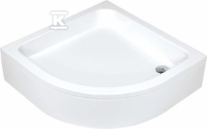Brodzik akrylowy półokrągły Plus II 80 cm, biały