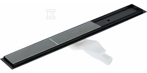 Odpływ liniowy podłogowy 60 cm - Odwracalny, nero
