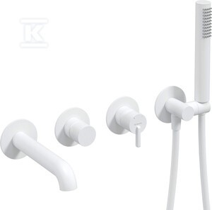 Bateria wannowa Silia, bianco, 4-otworowa podtynkowa   &nbsp;BQS_A18P