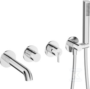 Bateria wannowa Silia, chrom, 4-otworowa podtynkowa   &nbsp;BQS_018P